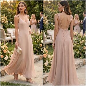 LAST CHANCE - Lulu's Meteoric Rise Blush Maxi Dress